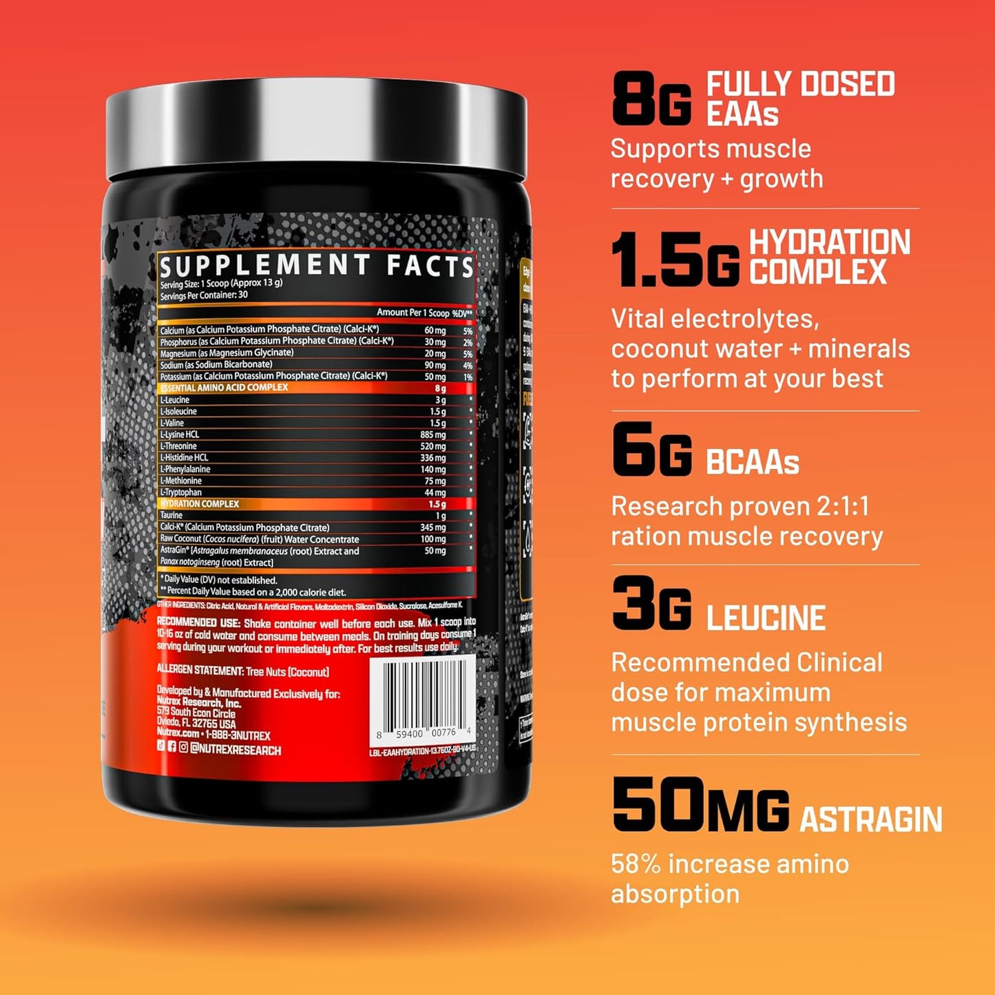 Nutrex Research EAA Hydration (Blood Orange)