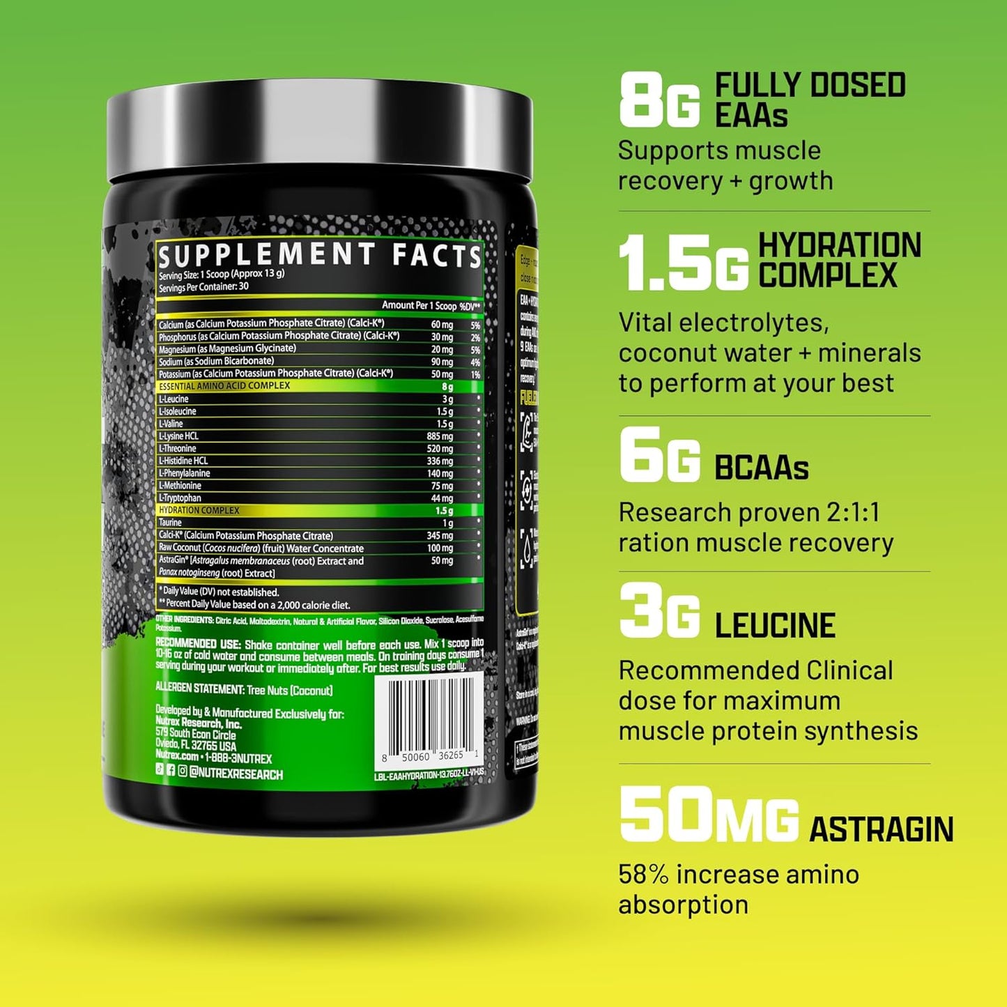 Nutrex Research EAA Hydration (Lemon Lime)