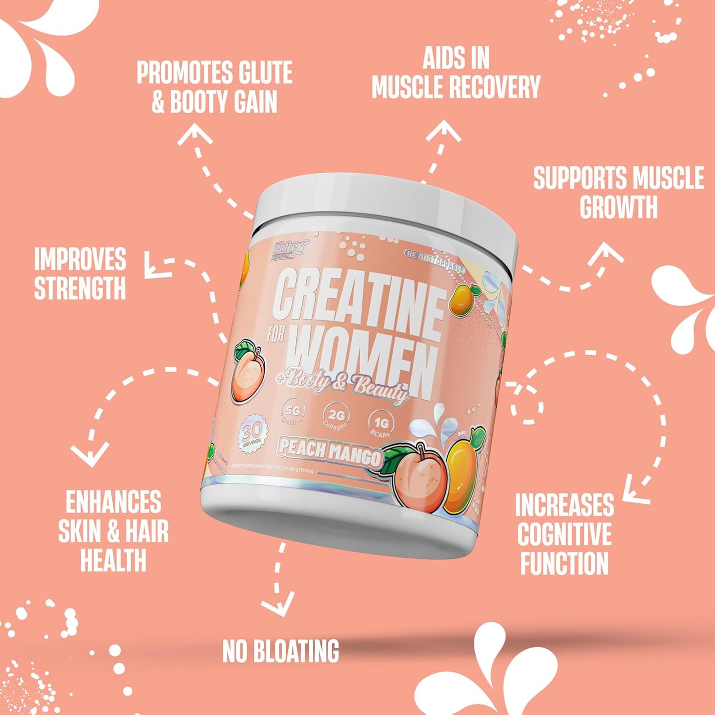 Nutrex Research Creatine for Women Booty & Beauty (Peach Mango)