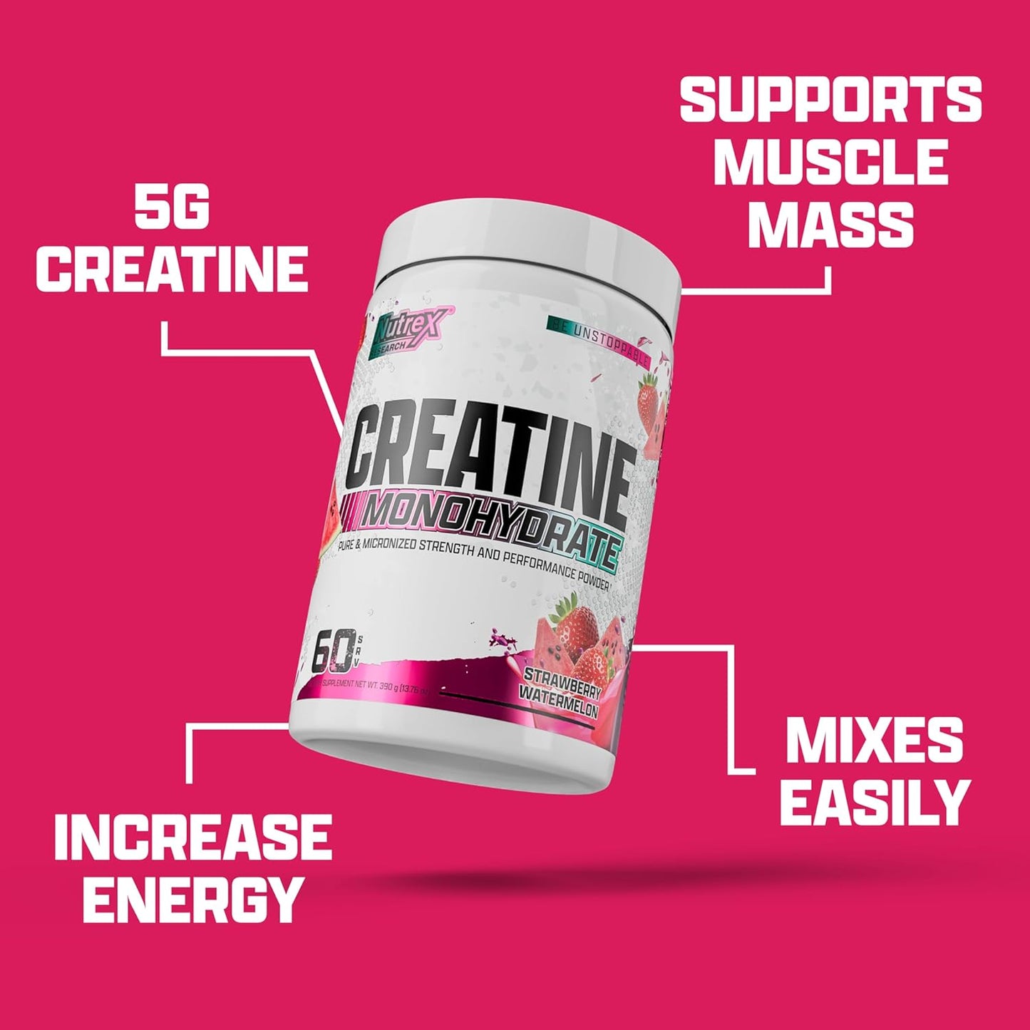 Nutrex Research Flavored Creatine Powder (Strawberry Watermelon)