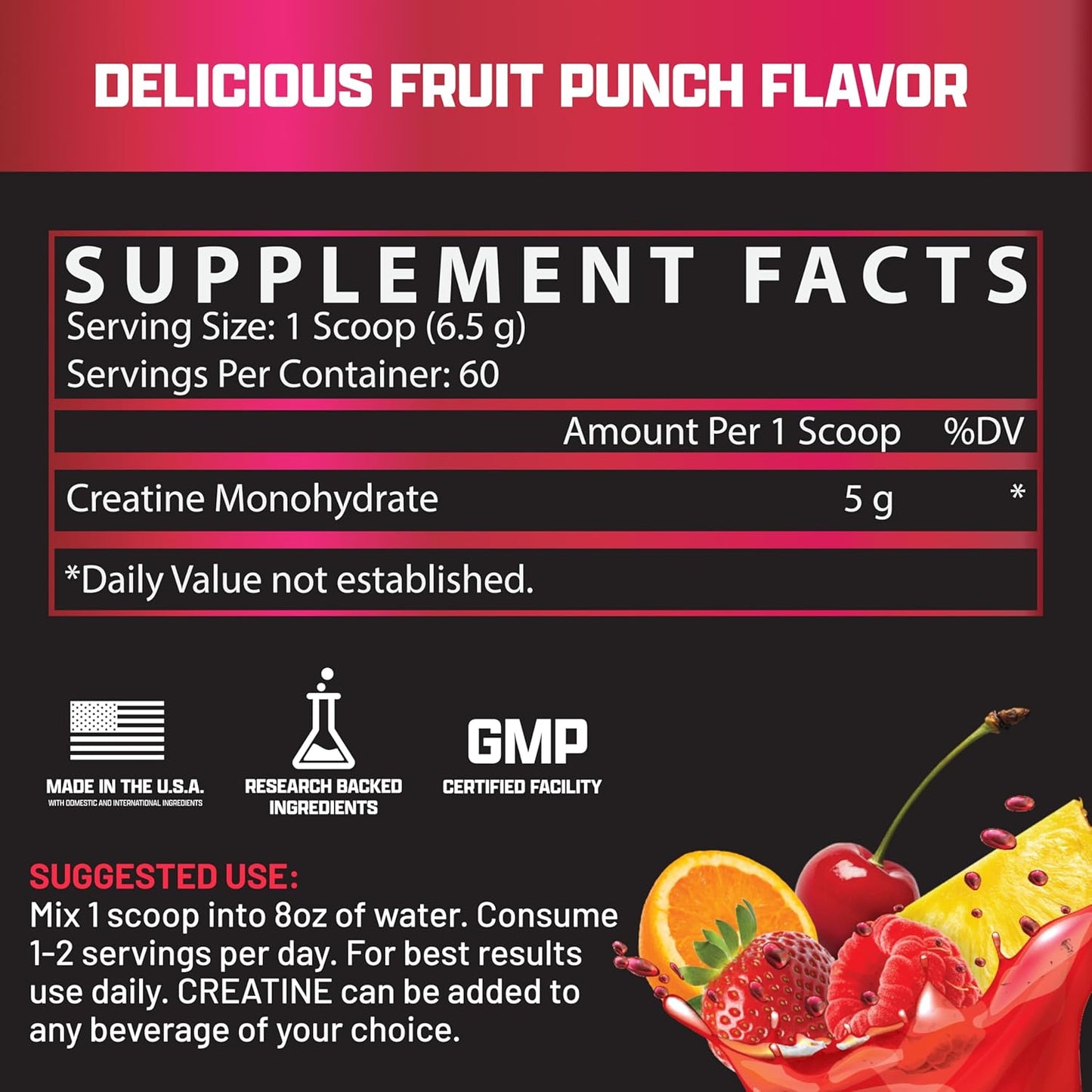 Nutrex Research Flavored Creatine Powder (Fruit Punch)