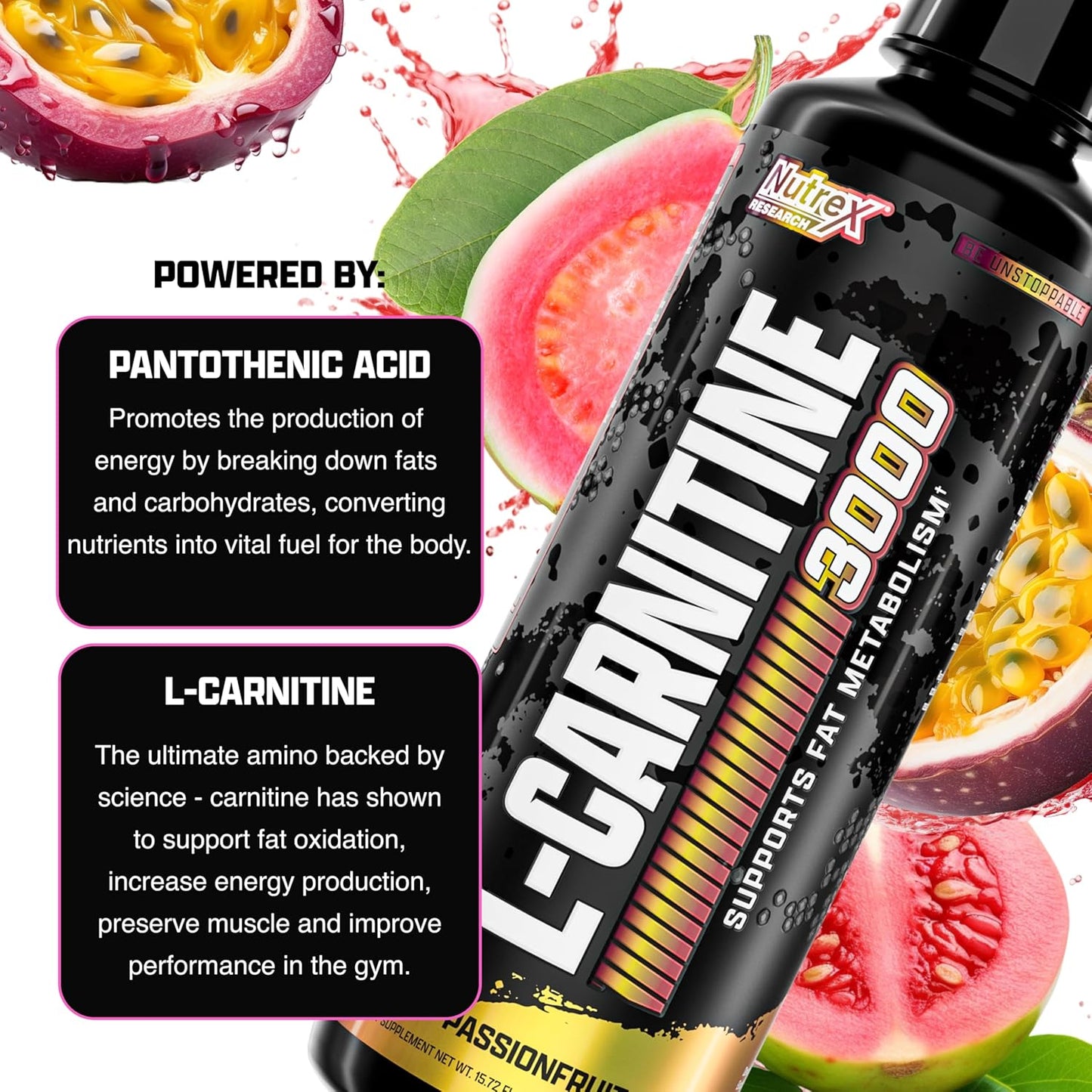 Nutrex Research Liquid Carnitine 3000 (Passionfruit Guava 31srv)