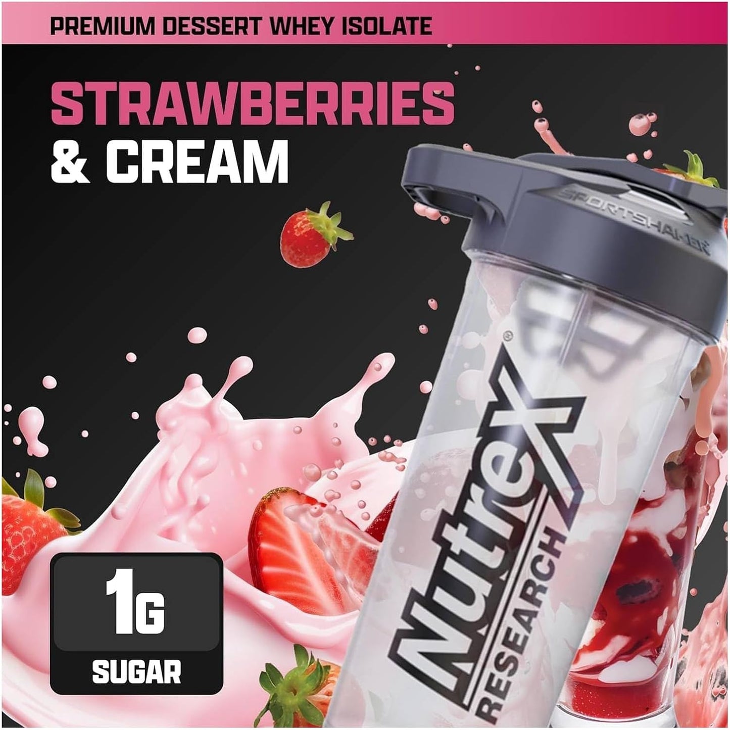 Nutrex Research IsoFit Whey Protein Isolate (Strawberries & Cream 30srv)