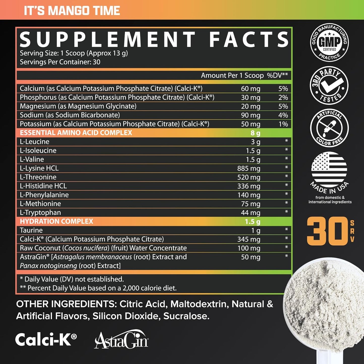 Nutrex Research EAA Hydration (It's Mango Time)