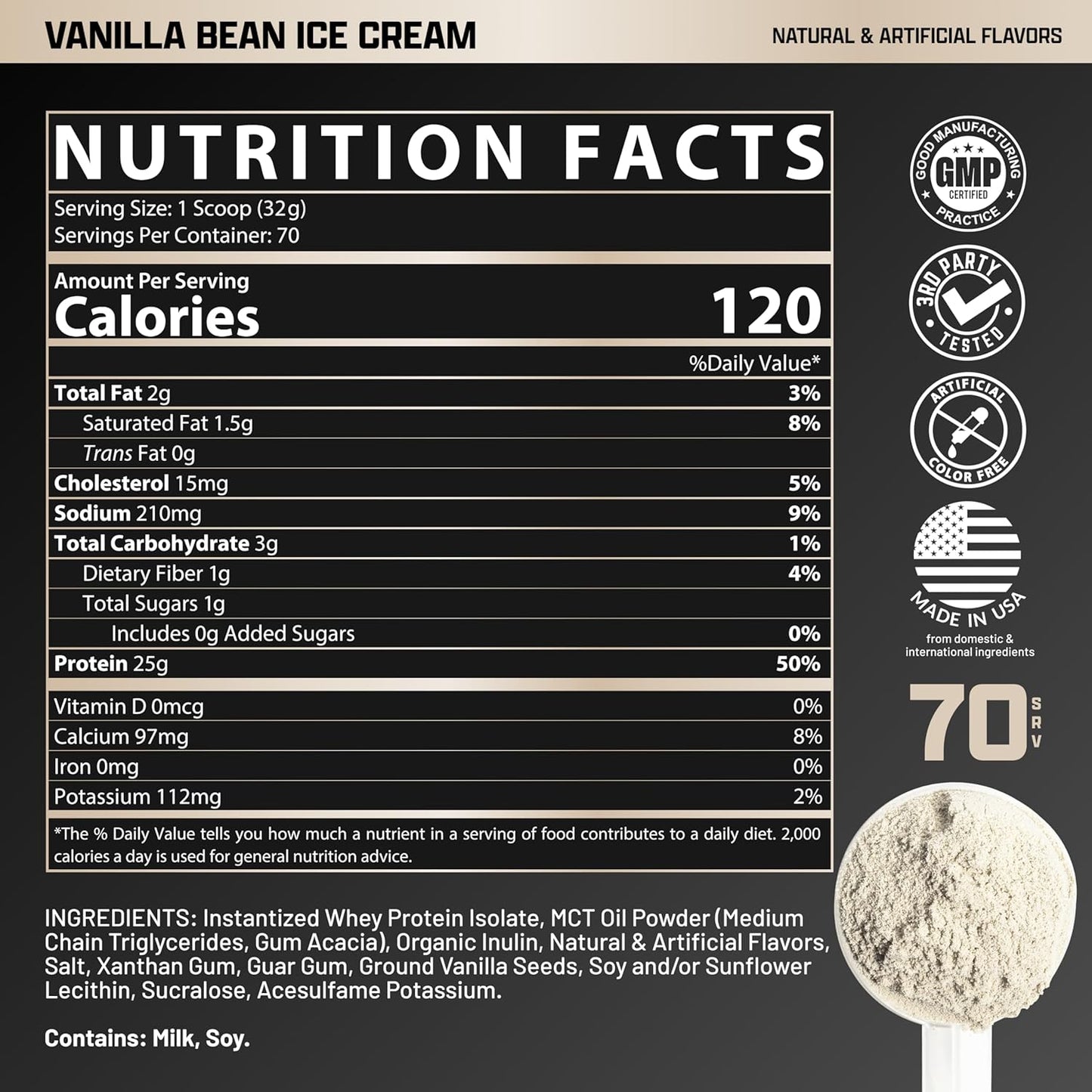 Nutrex Research IsoFit Whey Protein Isolate (Vanilla Bean Ice Cream 70srv)