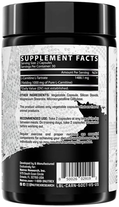 Nutrex Research L-Carnitine 1000mg