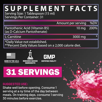 Nutrex Research Liquid Carnitine 3000 (Berry Blast 31srv)