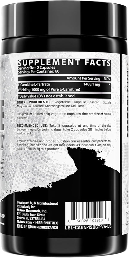 Nutrex Research L-Carnitine 1000mg 120 capsules