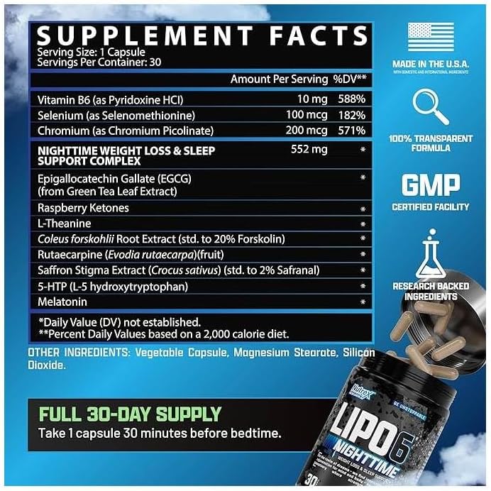 Nutrex Research Lipo-6 Nighttime (30 capsules)