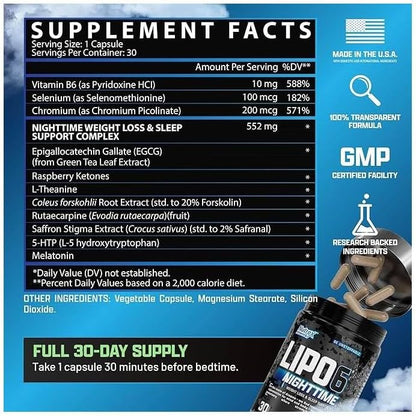 Nutrex Research Lipo-6 Nighttime (30 capsules)