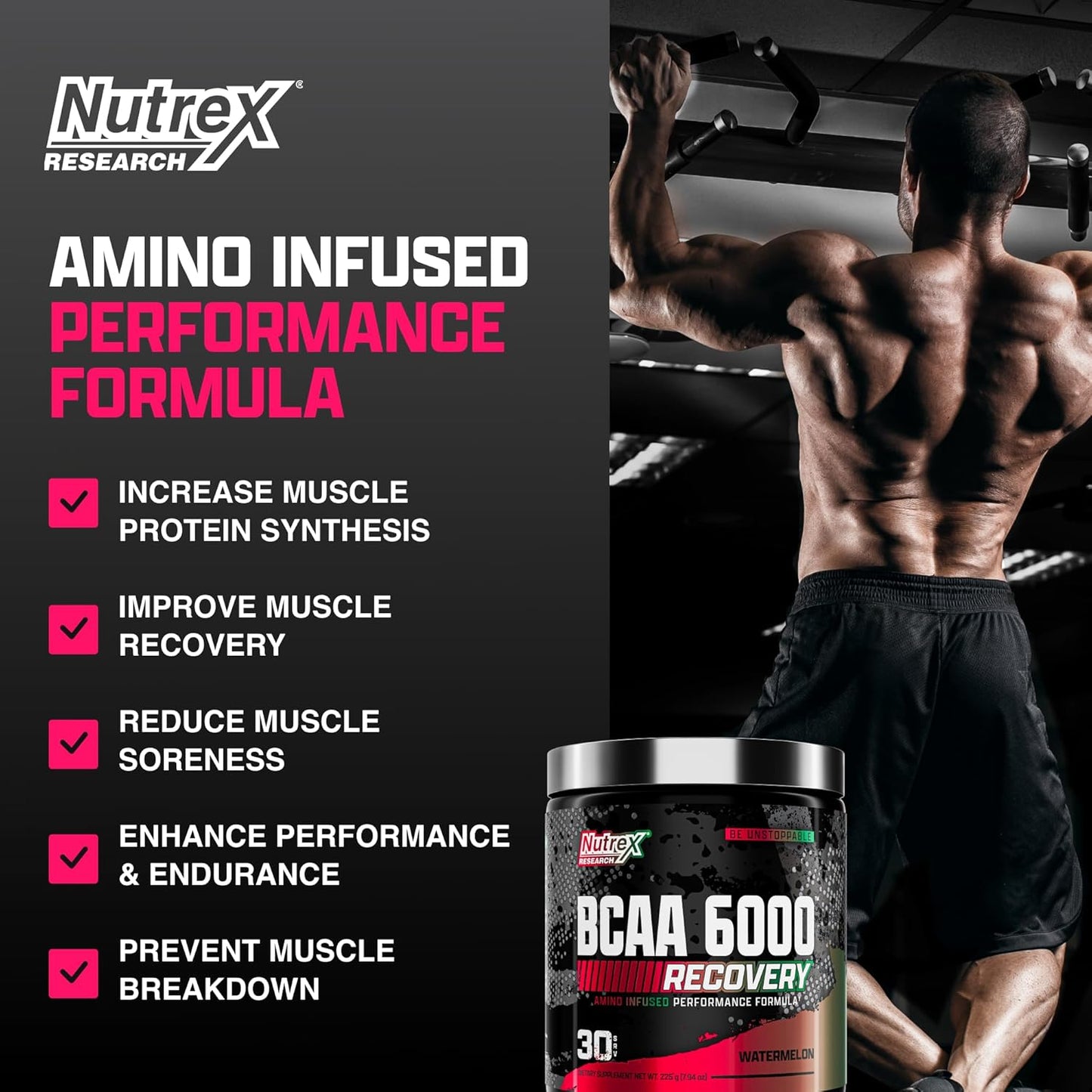 Nutrex Research BCAA 6000 Powder (Watermelon)