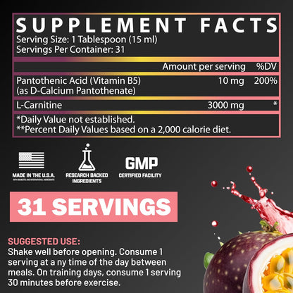 Nutrex Research Liquid Carnitine 3000 (Passionfruit Guava 31srv)