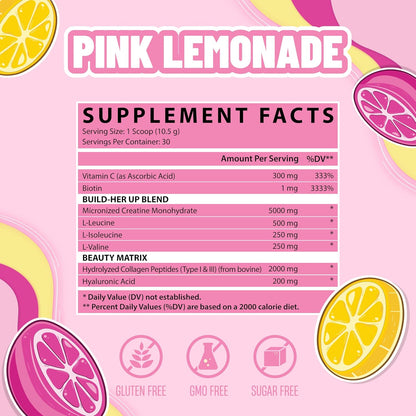 Nutrex Research Creatine for Women Booty & Beauty (Pink Lemonade)