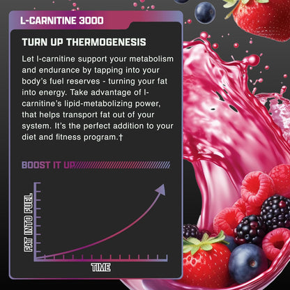 Nutrex Research Liquid Carnitine 3000 (Berry Blast 31srv)