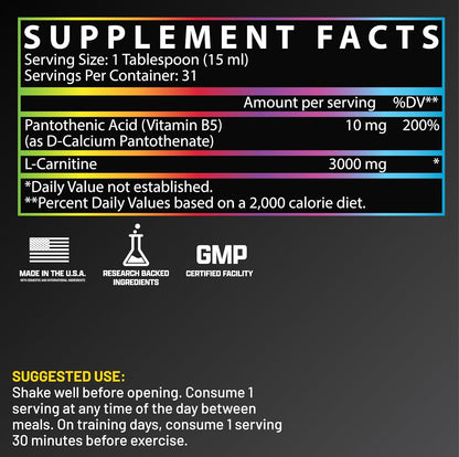 Nutrex Research Liquid Carnitine 3000 (Sour Gummy Worm 31srv)