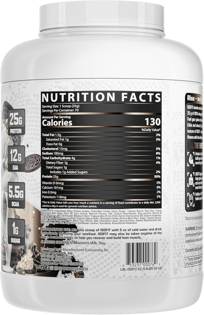 Nutrex Research IsoFit Whey Protein Isolate (Cookies & Cream 70srv)