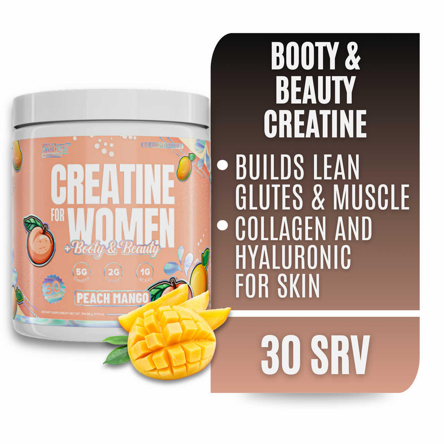 Nutrex Research Creatine for Women Booty & Beauty (Peach Mango)