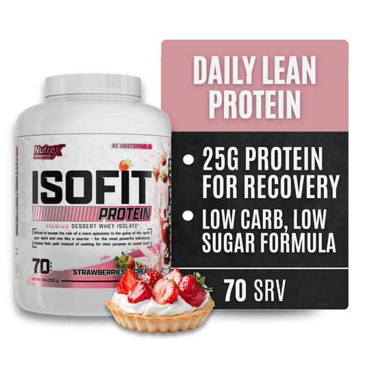 Nutrex Research IsoFit Whey Protein Isolate (Strawberries & Cream 70srv)