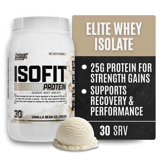 Nutrex Research IsoFit Whey Protein Isolate (Vanilla Bean Ice Cream 30srv)