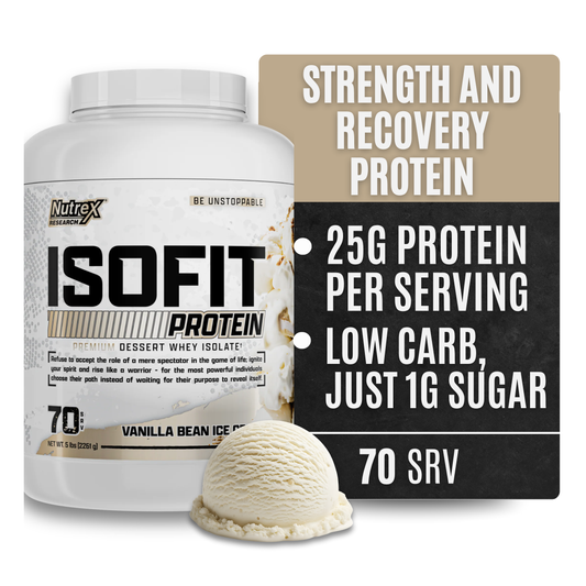 Nutrex Research IsoFit Whey Protein Isolate (Vanilla Bean Ice Cream 70srv)