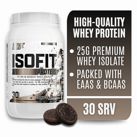 Nutrex Research IsoFit Whey Protein Isolate (Cookies & Cream 30srv)