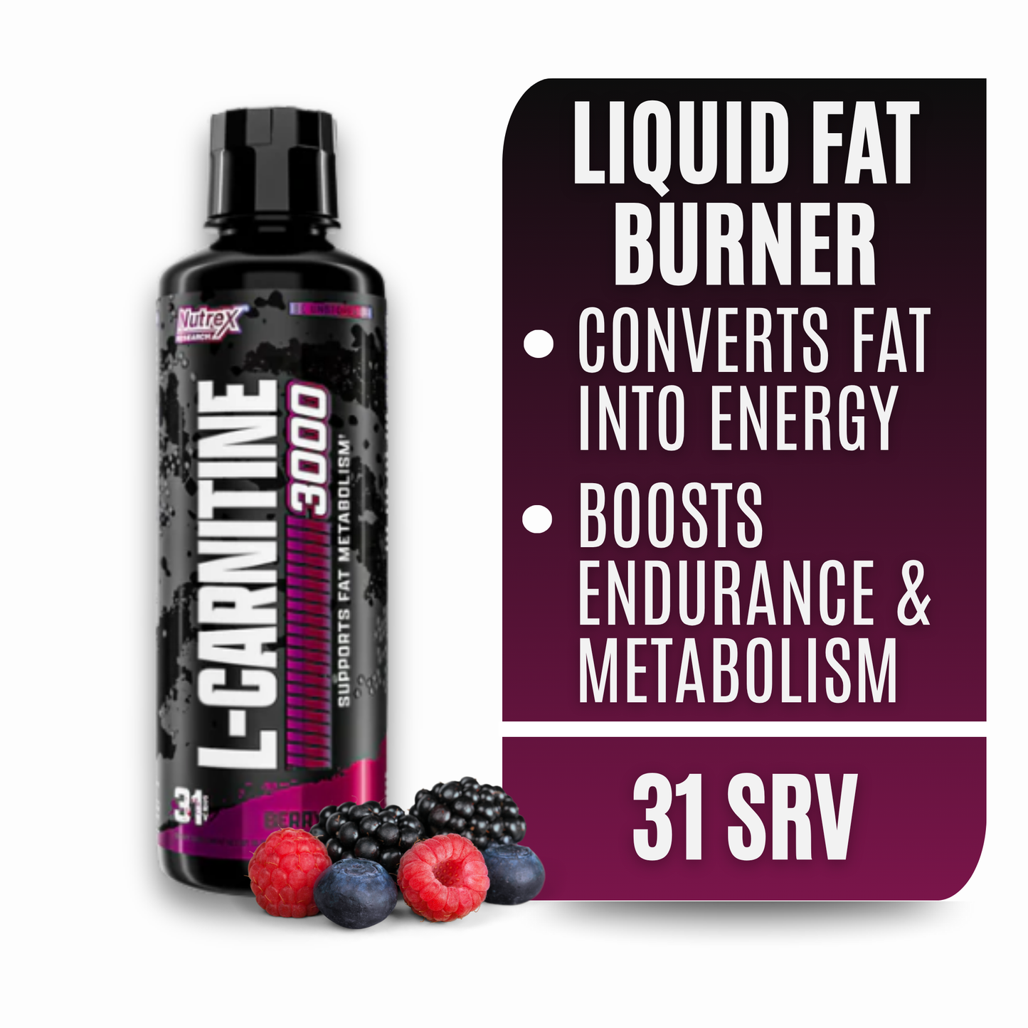 Nutrex Research Liquid Carnitine 3000 (Berry Blast)